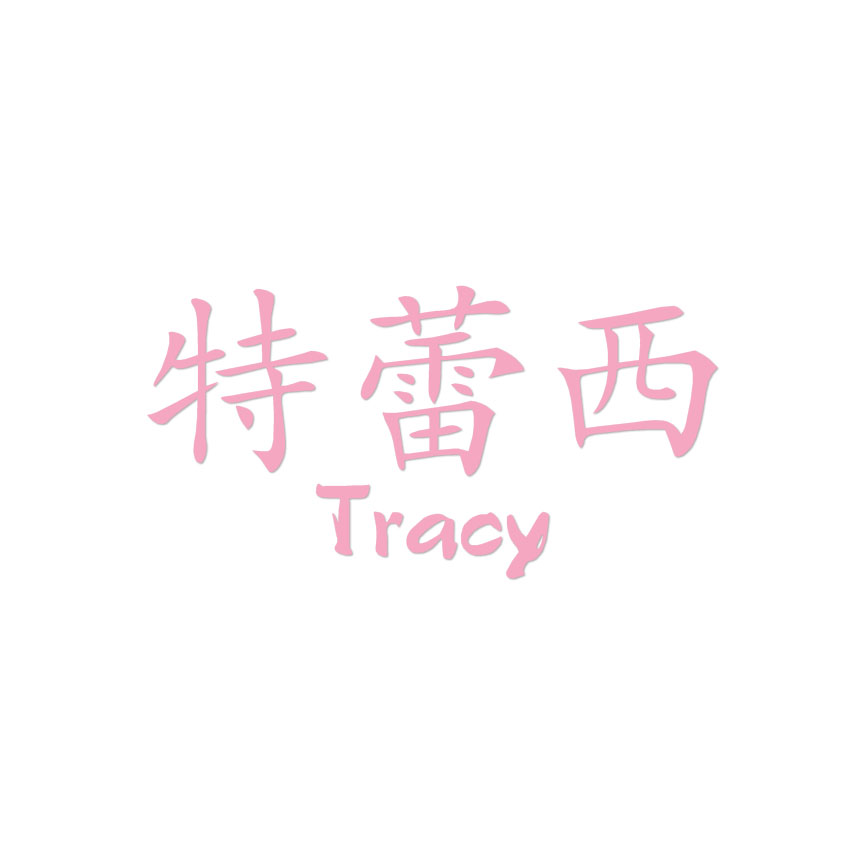 Chinese Symbol Tracy Name - Decal Sticker - Multiple Colors